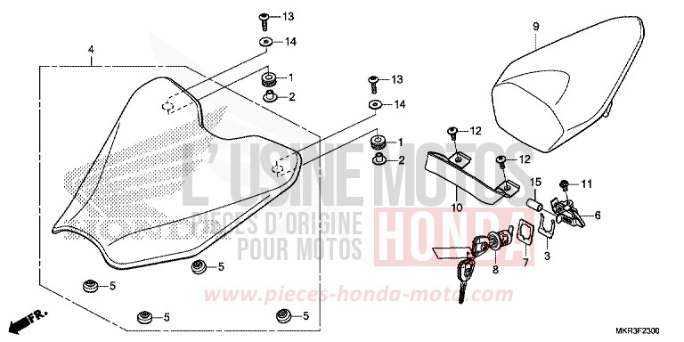 SIEGE de CBR1000RR SP SP1 SP2 MAT PEARL MORION BLACK (NHC33) 2022